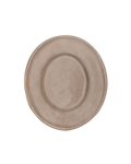 Oval Clay-Toned Ceramic Dinner Plates, Set of 4