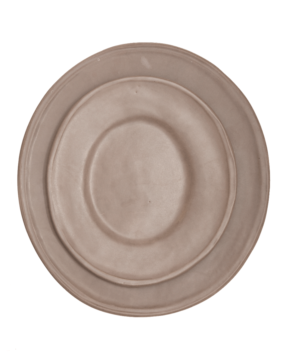 Oval Clay-Toned Ceramic Dessert Plates, Set of 4, view 7