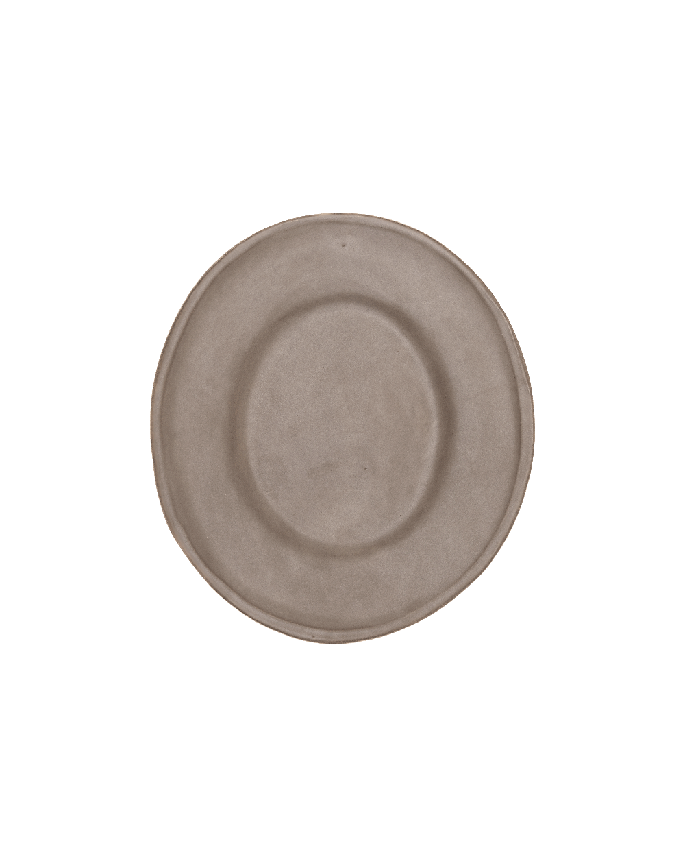 Oval Clay-Toned Ceramic Dessert Plates, Set of 4