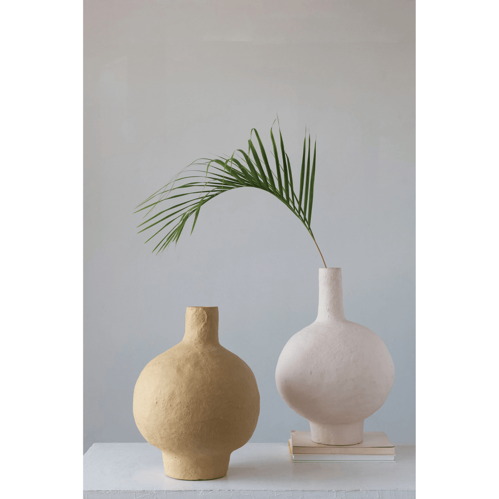 Handmade Paper Mache Vase, alternate view
