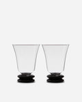 Handblown Drinking Glassware photographed on a bone white surface in soft natural light