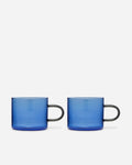 Handblown Glass Coffee Cups photographed on a bone white surface in soft natural light