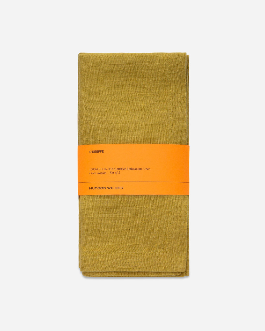 O'Keeffe Linen Napkins, Mustard Yellow, Set of 2