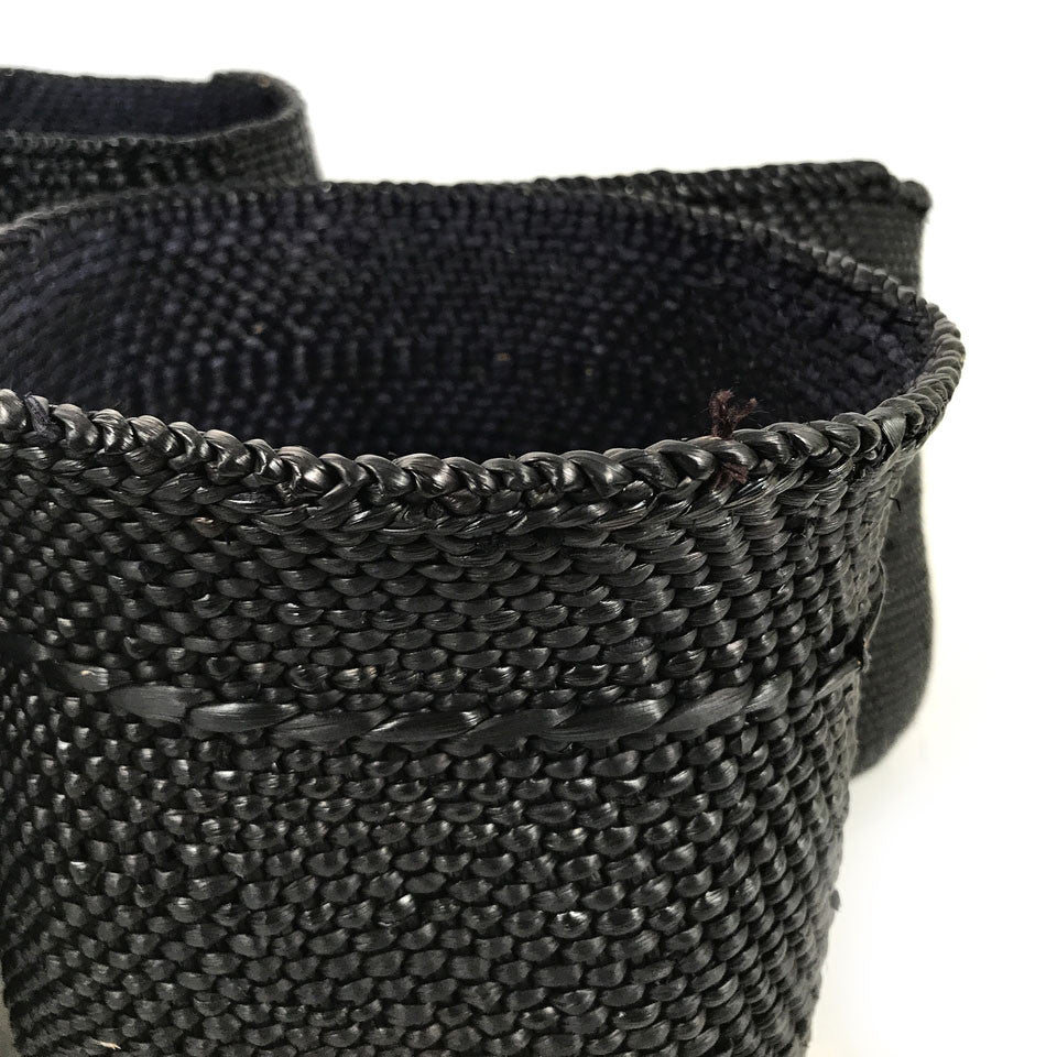 Black Iringa Woven Basket, another angle