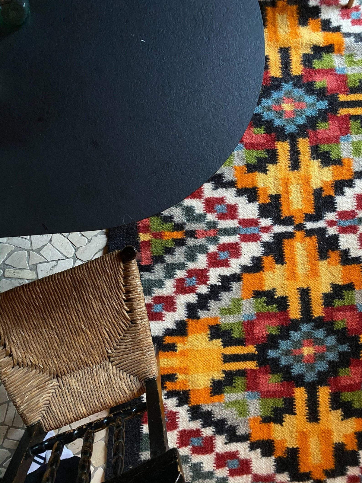 Traditional Carpathian Wool Lizhnyk Throw, alternate view