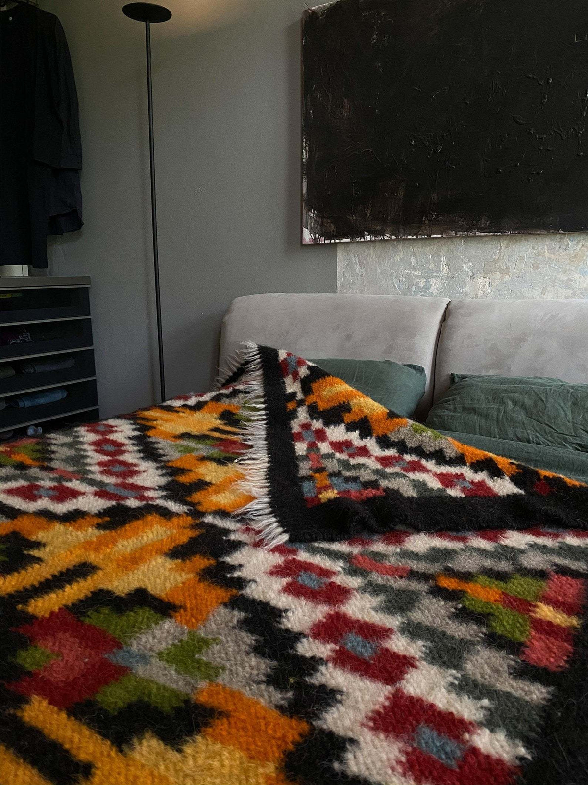 Traditional Carpathian Wool Lizhnyk Throw, view 6