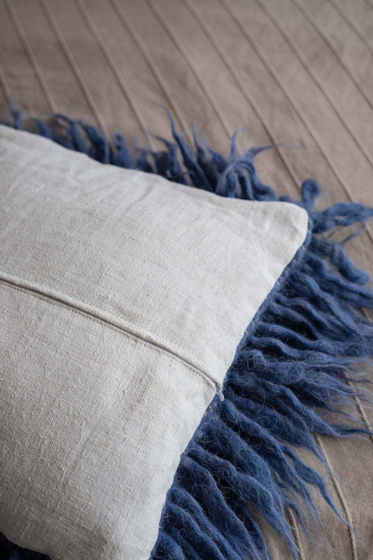 Handwoven Wool Pillow, Stones