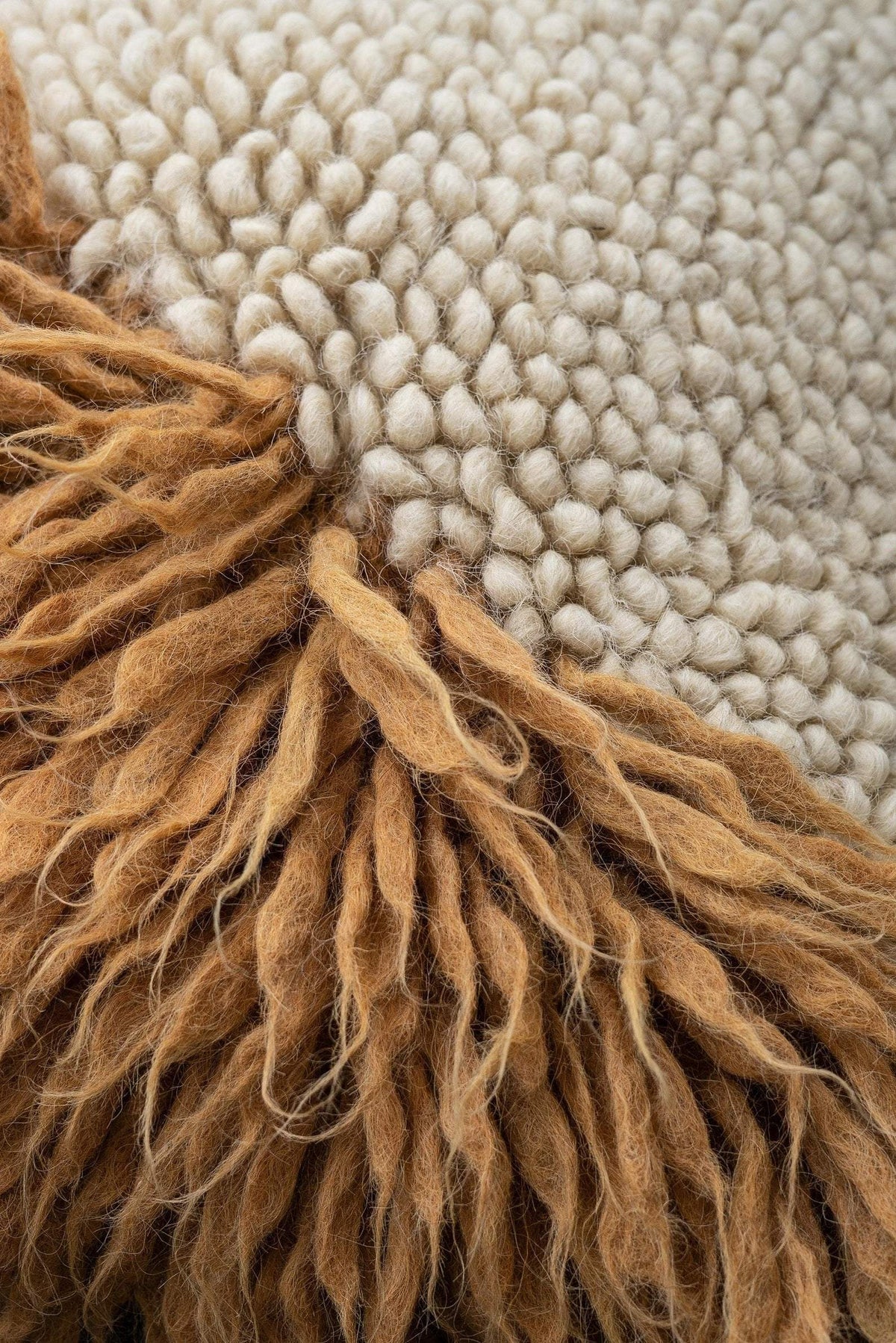 Handwoven Wool Pillow, Forest Bark, view 5