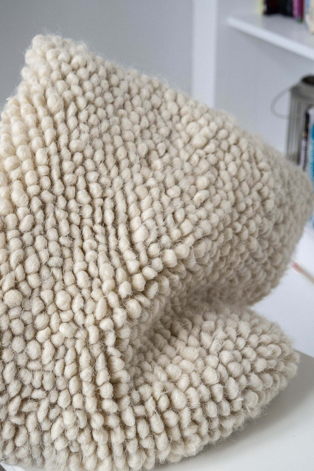 Handwoven Wool Decorative Pillow, Stones, view 5