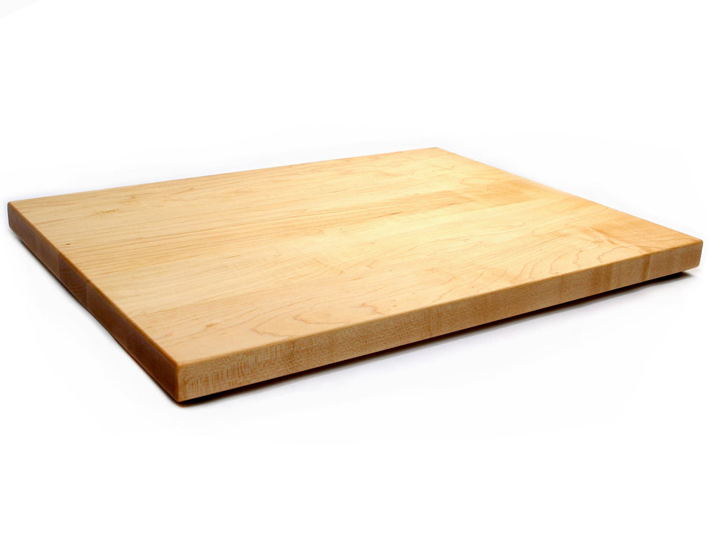 Thick Maple Butcher Block Board with Feet, detail view