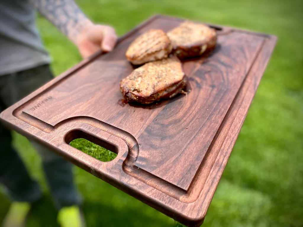 Reversible Hardwood Board with Handles