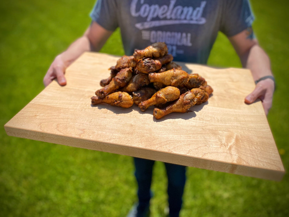 Thick Maple Butcher Block Board with Feet, alternate view