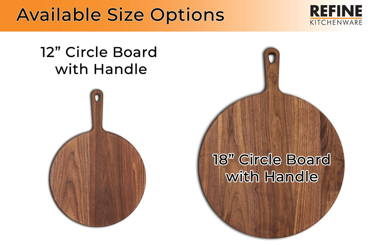 Round Walnut Paddle Board, alternate view