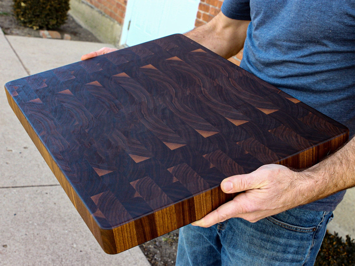 End Grain Butcher Block, Walnut or Maple, alternate view