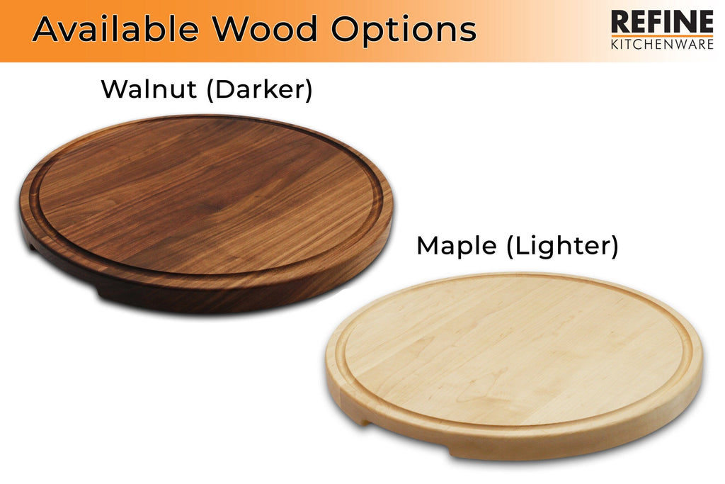 Round Board with Feet and Juice Groove, 18 in