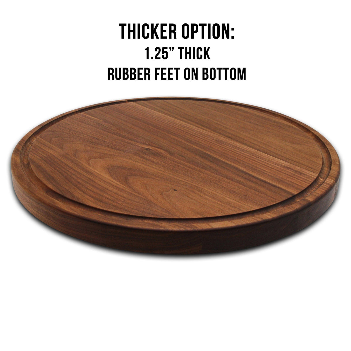 Round Walnut Board with Juice Groove, view 6