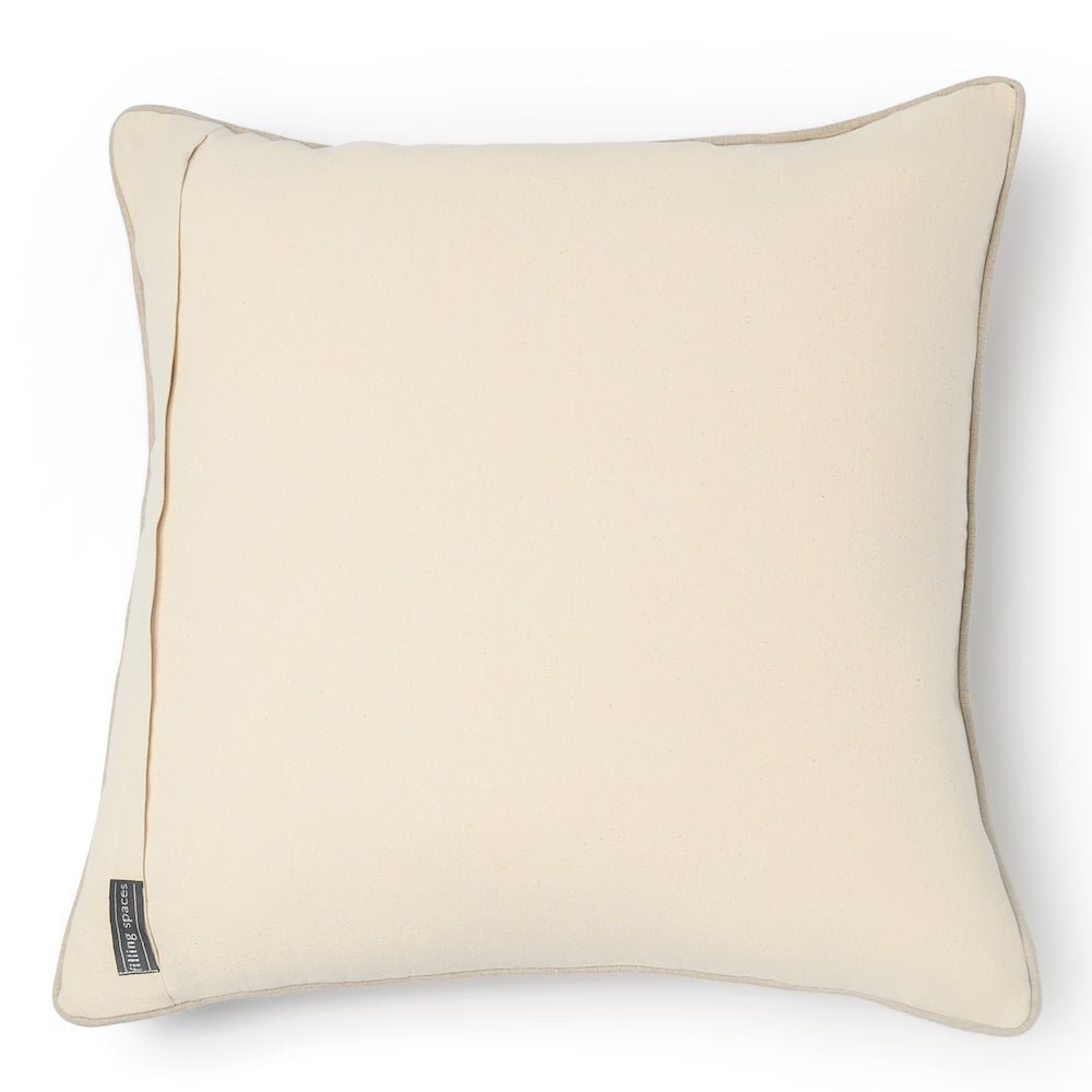 Maria Linen Floral Pillow Cover, Indigo, detail view