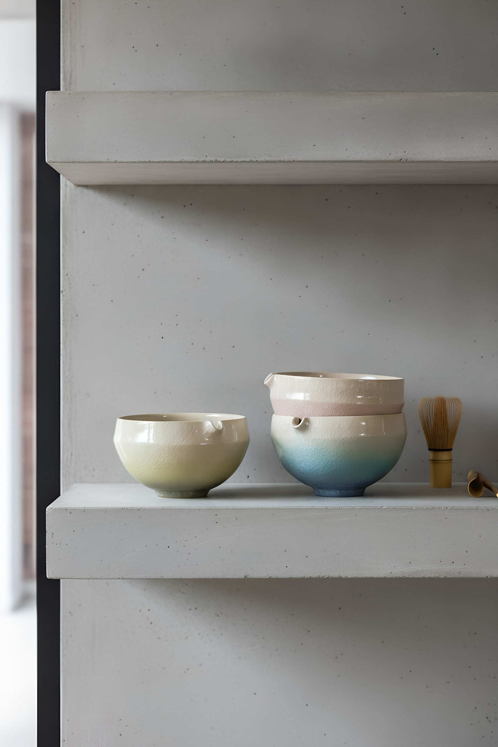 Matcha Bowl with Spout and Cup Set