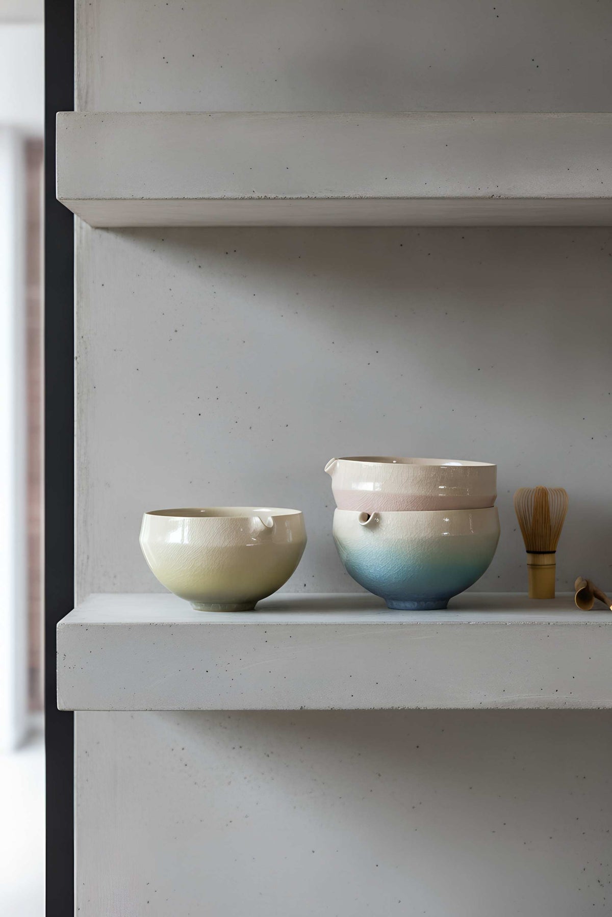 Matcha Bowl with Spout and Cup Set