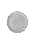 Carved Matte White Ceramic Serving Tray, 12.25 in