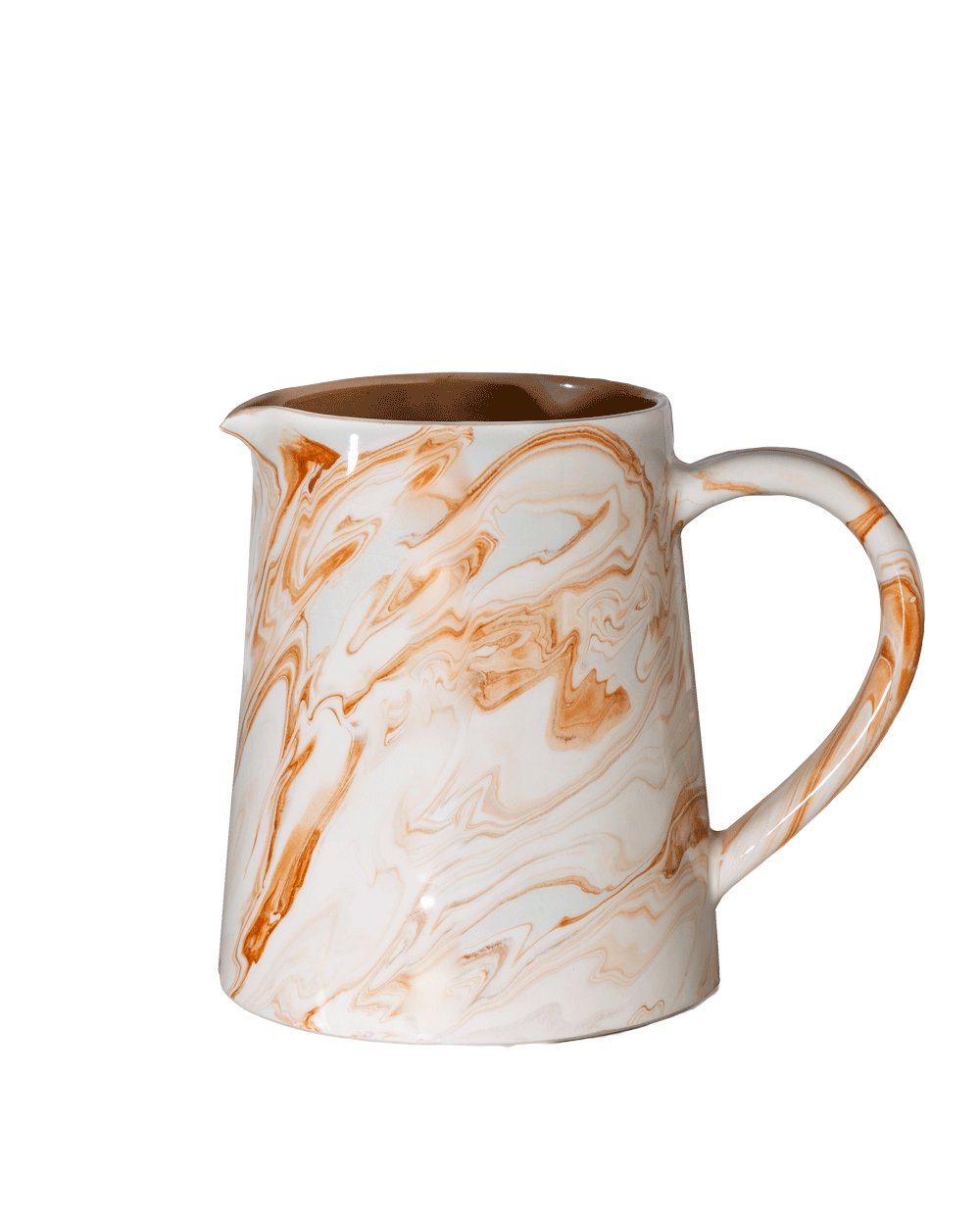 Marbled Terracotta Ceramic Pitcher