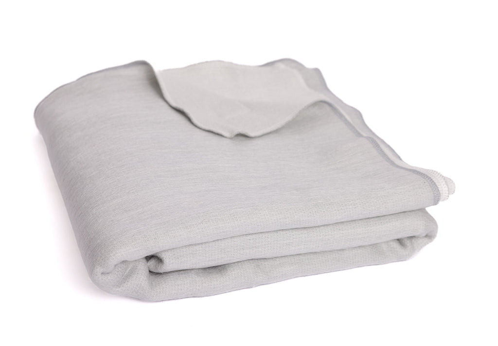 Kani Reversible Alpaca Throw, Gray and White, another angle
