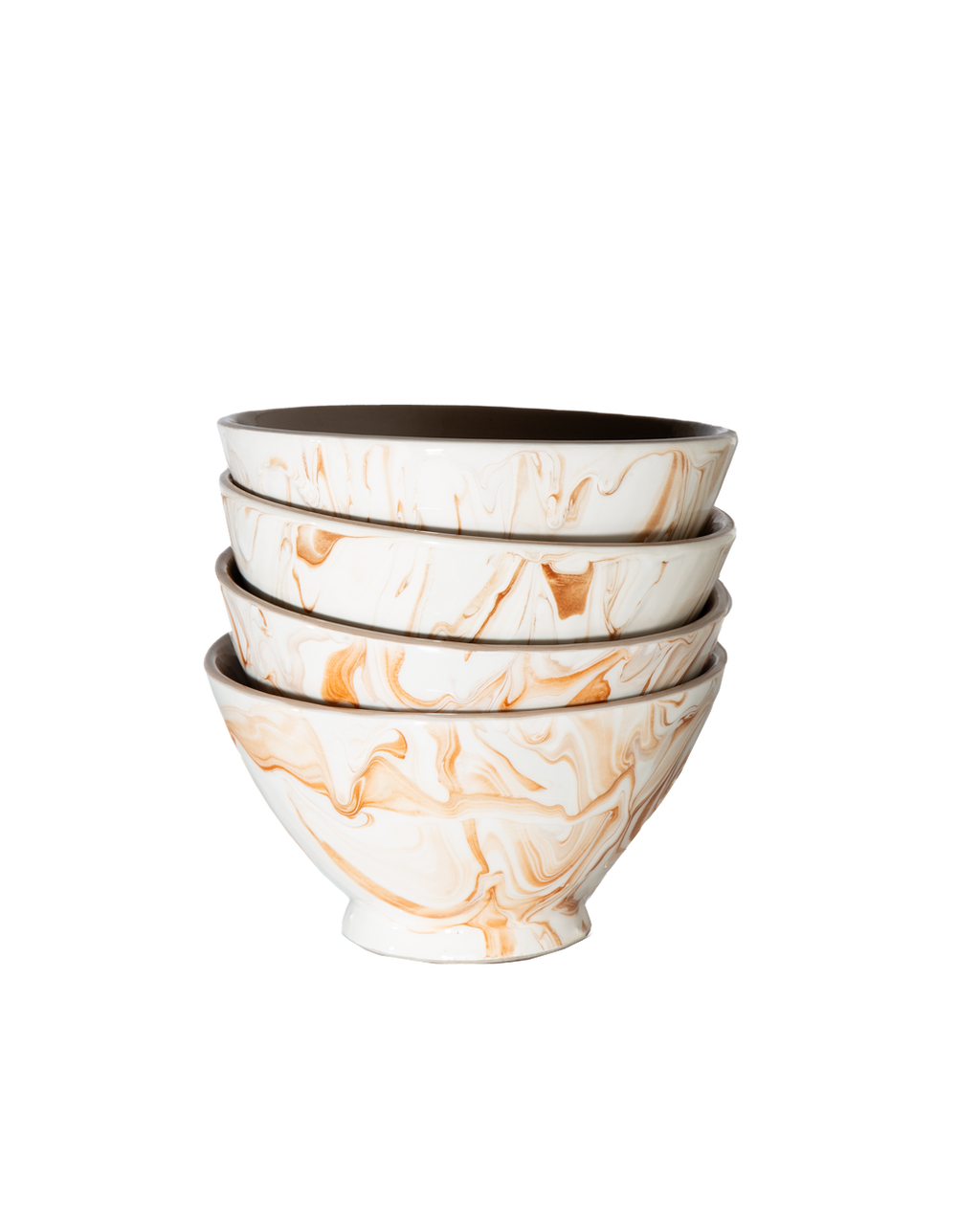 Marbled Terracotta Ramen Bowls, Set of 4