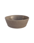 Carved Clay-Toned Ceramic Serving Bowl, 9.5 in