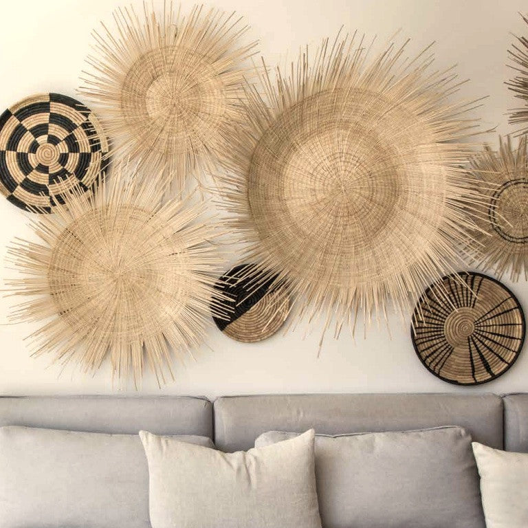 Natural Sunburst Woven Wall Hanging, 30 in, another angle