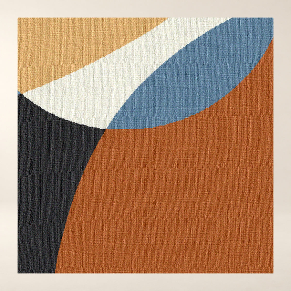 Clay Sun Abstract Woven Cotton Throw tighter close-up of the photographed surface.
