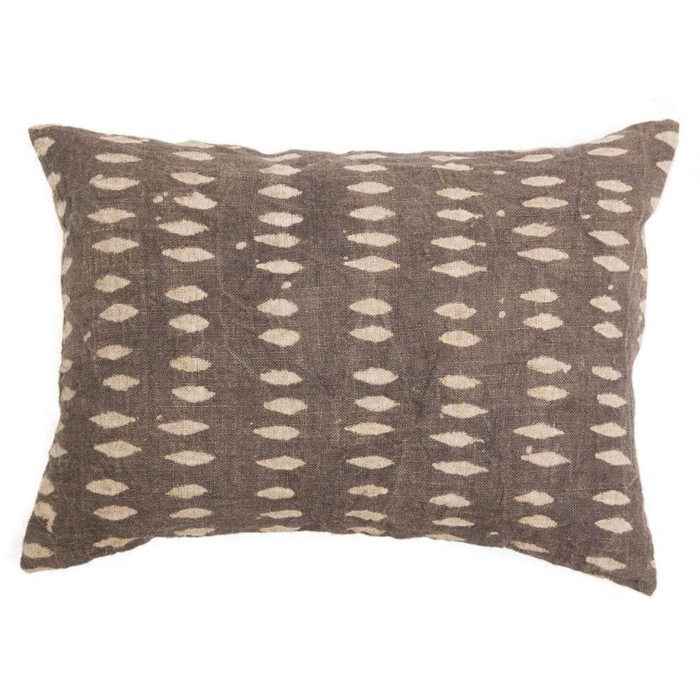 Vina Linen Block Print Pillow Cover, Sand